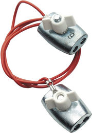 Kerbl Inter-Kordel-Drahtverbinder HT Seilkupplung mit 2 Seilverbinder aus Metall in Rot – Bild 1 von 2