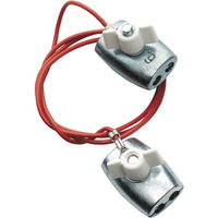 Produktbild von Kerbl Inter-Kordel-Drahtverbinder HT Seilkupplung mit 2 Seilverbinder aus Metall in Rot