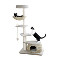 Produktbild von Kerbl Katzen Kratzbaum Banana Leaf Tower Beige Braun 70x50x144 cm - 1 Stk.