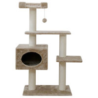Produktbild von Kerbl Katzen Kratzbaum Emmy Beige mit Sisal Liegebett und Höhle