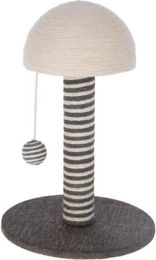 Kerbl Katzenkratzbaum FUNGHI in Grau/Weiß mit Sisalstamm und Spielball – Bild 1 von 1