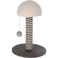 Produktbild von Kerbl Katzenkratzbaum FUNGHI in Grau/Weiß mit Sisalstamm und Spielball