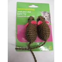 Produktbild von Kerbl Katzenspielzeug Maus aus Heu und Gras in Natur Braun 7 cm