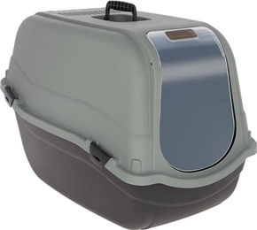 Kerbl Katzentoilette Emma Eco XL Haubentoilette aus Kunststoff Schwarz Grün Grau – Bild 1 von 7