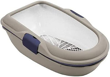 Kerbl Katzentoilette Offene Schalentoilette aus Kunststoff in Weiß oder Beige Größe M – Bild 1 von 9