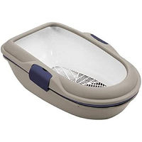 Produktbild von Kerbl Katzentoilette Offene Schalentoilette aus Kunststoff in Weiß oder Beige Größe M