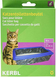 Kerbl Katzentoilettenbeutel XL 59 x 46 cm 10er Pack Weiß Transparent – Bild 1 von 4