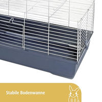 Produktbild von Kerbl Kleintierkäfig Baldo Nagerkäfig für Kaninchen mit Heuraufe und klappbarem Gitter 118 x 59 x 46 cm
