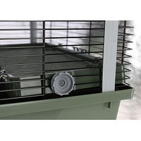 Produktbild von Kerbl Kleintierkäfig Eva 23 für Hamster, Kaninchen und Meerschweinchen in Grün/Schwarz mit Kunststoff-Zubehör 79 x 45 x 60 cm