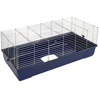 Produktbild von Kerbl Kleintierkäfig Maxi Baldo Twin Nagerkäfig für Meerschweinchen Kaninchen und Hamster Blau 120 x 53 x 86 cm