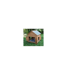 Kerbl Kleintierstall aus Holz für Hühner und Kaninchen Braun 105 x 100 x 108 cm – Bild 1 von 2