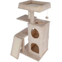 Produktbild von Kerbl Kratzbaum für Katzen Alessia 100 cm Beige mit Höhle und Plüschball
