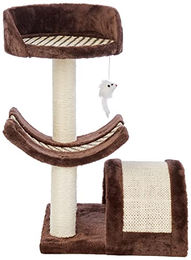 Kerbl Kratzbaum Safari für Katzen Braun mit Sisal – Bild 1 von 8