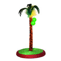 Produktbild von Kerbl Kratzsäule Palme mit Sisalboden und 2 Bällen 33 cm Grün