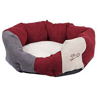 Produktbild von Kerbl Kuschelbett Amelie Hundebett bordeauxrot anthrazit 57 x 50 x 14 cm