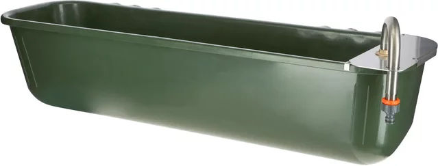 Produktbild von Kerbl Lange Tränke Schwimmerhahn aus Edelstahl in Silber und Grün