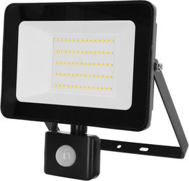 Produktbild von Kerbl LED-Außen-Scheinwerfer mit Bewegungsmelder aus Aluminium in Schwarz