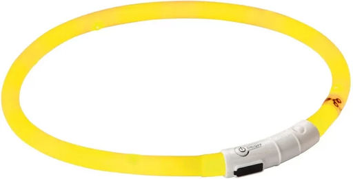 Produktbild von Kerbl LED Hundehalsband Maxi Safe Gelb wasserfest für große Hunde bis 55 cm Halsumfang