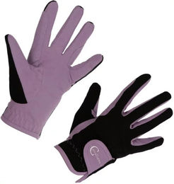 Produktbild von Kerbl Lilli Starlight Kinderhandschuhe aus Kunstleder Schwarz Lila Größe S