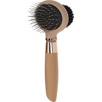 Produktbild von Kerbl MagicBrush Doppelbürste für Hunde aus Edelstahl in Gold
