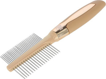 Kerbl MagicBrush Fellkamm für Hunde fein und grob in Golden – Bild 1 von 2