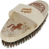 Produktbild von Kerbl MagicBrush Pferdekardätsche WaterLily Bürste aus Kunststoff in Beige 17x8 cm