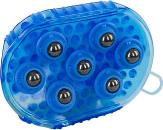 Kerbl Magnet-Massagestriegel aus Kunststoff in Blau – Bild 1 von 8