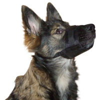 Produktbild von Kerbl Maulkorb für Hunde aus Nylon in Schwarz Grösse XL 20-26 cm