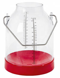 Kerbl Melkeimer aus Polycarbonat Rot mit Skala und Bügelhöhe 143 mm – Bild 1 von 1