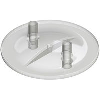 Produktbild von Kerbl Melkeimerdeckel flach transparent 16x20mm mit 2 Stutzen