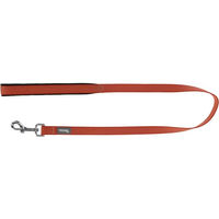 Produktbild von Kerbl Miami Hundeleine aus Nylon mit Softgriff und Stahlkarabiner 100 cm Braun Orange