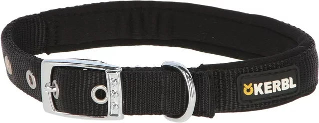 Kerbl Miami Plus Hundehalsband aus Nylon mit Softeinlage schwarz klein wasserabweisend – Bild 1 von 6