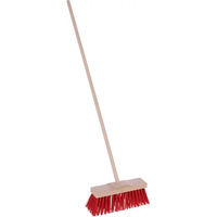 Produktbild von Kerbl Mini Fegebesen mit Holzstiel in Beige und Rot