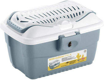 Kerbl Mini Gulliver Transportbox für Kleintiere aus Kunststoff Blau 40x30x24cm – Bild 1 von 7
