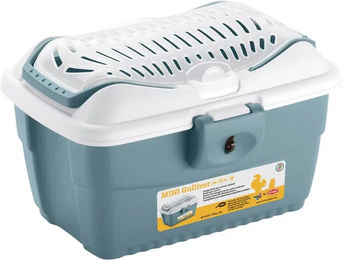 Produktbild von Kerbl Mini Gulliver Transportbox für Nagetiere aus Kunststoff in Blau
