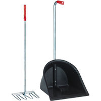Produktbild von Kerbl Mistboy Bollensammler Mistkratzer Schwarz 75 cm aus Kunststoff