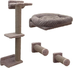 Kerbl Monte Alpi Katzen Kletterwand Grau 8-teilig Kletterturm mit Spiel- und Ruhebereich – Bild 1 von 1