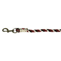 Produktbild von Kerbl Mustang Strick Führstrick mit Karabiner-Haken in Rot Schwarz Weiß
