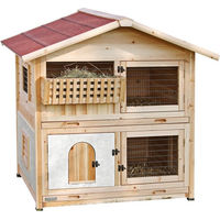 Produktbild von Kerbl Nagerstall Tyrol Alpin aus Holz für Kaninchen und Nager 119x100x119 cm - 1 Stk.
