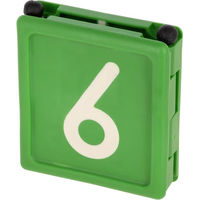 Produktbild von Kerbl Nummernschild für faltbare Halskette aus Kunststoff Grün 6er Pack