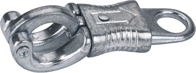 Kerbl Panikhaken verzinkter Karabiner für Pferde aus Metall in Silber – Bild 1 von 2