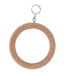Produktbild von Kerbl Papageienspielzeug Schaukel aus Naturholz und Baumwolle in Bunt und Beige - 45 cm