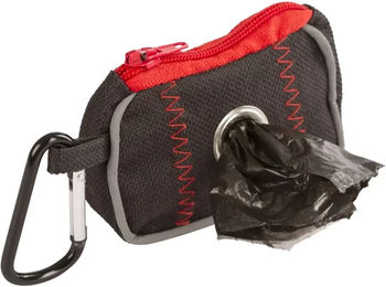 Kerbl Pet Beutelspender für Hundekotbeutel Schwarz/Rot 8x5,5x4cm - 20 Stk. – Bild 1 von 4