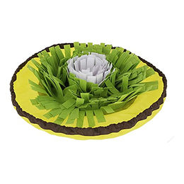 Kerbl Pet Bowl 2in1 Schnüffelteppich und Schnüffelnapf Intelligenzspielzeug aus Filz für Hunde und Katzen Gelb Grün Weiß Ø 60cm – Bild 1 von 10