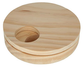 Kerbl Pet Denk- und Lernspielzeug für Nager aus Holz mit Drehscheibe ø19cm – Bild 1 von 8
