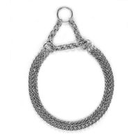 Produktbild von Kerbl Pet Doppelhalskette Erziehungshalsband aus Metall Silber 45-55 cm