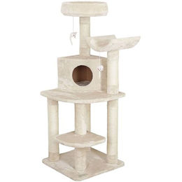 Kerbl Pet Eck-Kratzbaum Zirkonia für Katzen in Beige mit Sisal 50x50x130 cm – Bild 1 von 3