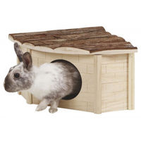 Produktbild von Kerbl Pet Eckhaus für Nager aus Holz Nature 25x25x17cm