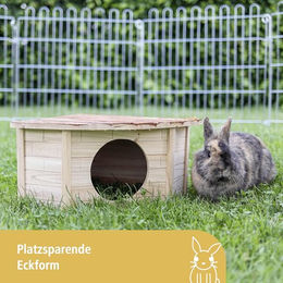 Kerbl Pet Eckhaus für Nager aus Holz Nature 31 x 31 x 20 cm – Bild 1 von 6
