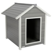 Produktbild von Kerbl Pet ECO Hundehütte Hendry aus Holz mit Schwingtüre